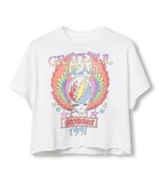  Women's Grateful Dead Winged Skull Flea Market Crop Tee