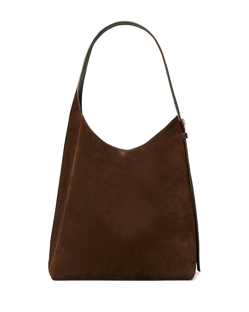 Tory Burch Romy Suede Hobo Bag In Brown