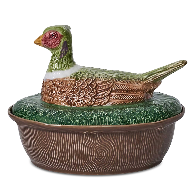 Juliska Forest Walk Pheasant Baker With Lid In Brown