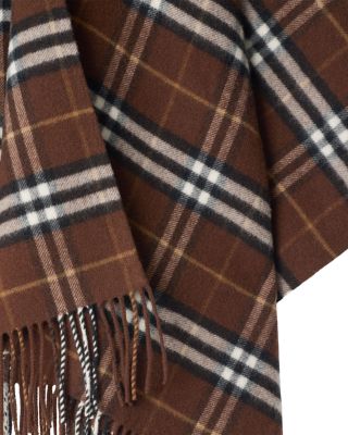 Treacle Check Wool & Cashmere Cape