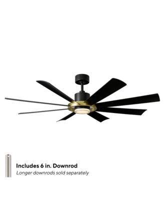 Fans Aura 60in Selectable 2700-3000-4000-5000K LED Indoor or Outdoor Smart Home Ceiling Fan
