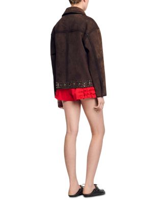 Studded Suede Leather Jacket