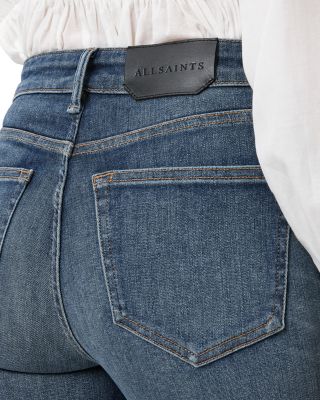 Haldan High Rise Slim Bootcut Jeans in Washed Indigo