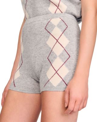 Diamond Pattern Knit Shorts