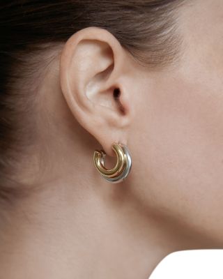 Two Tone Hoop Earrings
