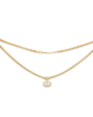 Shashi - Bezel Solitaire Necklace, 16.25"