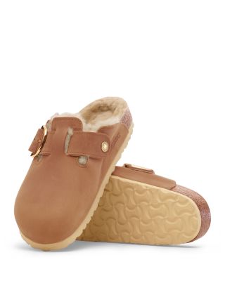 Women's Boston Big Buckle Shearling Clogs