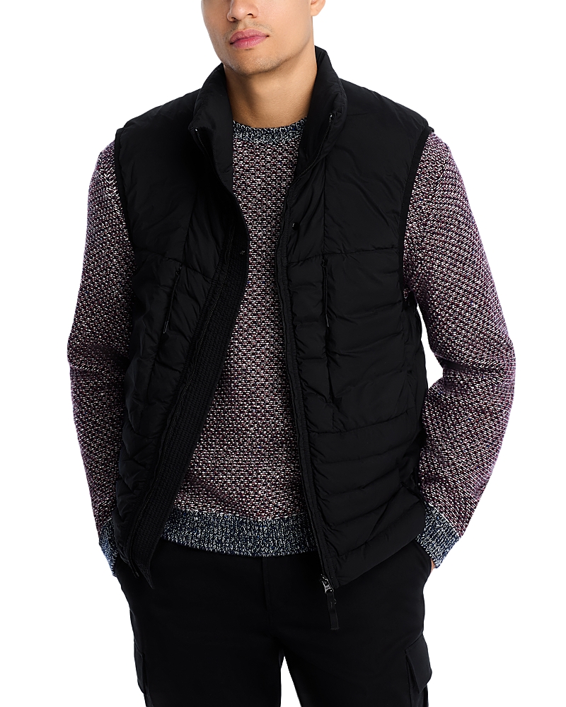 Stone Island Down Vest In Black