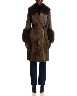 Viv Shearling Trim Coat