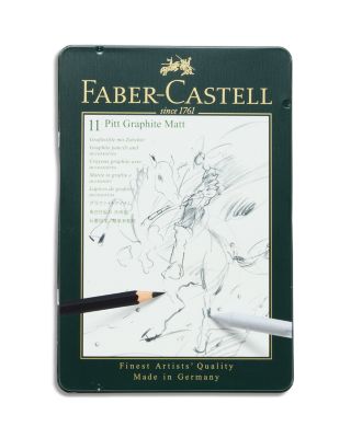 Faber-Castell - 11-Piece Graphite Matte Pencils & Tin Set