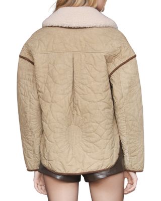 Contrast Trim Quilted Jacket