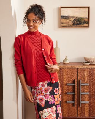 V Neck Cardigan Sweater 