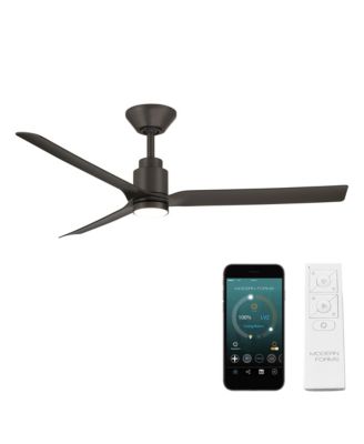 Fans Smooth 52 in Selectable 2700-3000-4000-5000K LED Indoor or Outdoor Smart Home Ceiling Fan