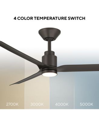 Fans Smooth 52 in Selectable 2700-3000-4000-5000K LED Indoor or Outdoor Smart Home Ceiling Fan