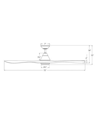 Fans Carve 72 in Selectable 2700-3000-4000-5000K LED Indoor or Outdoor Smart Home Ceiling Fan