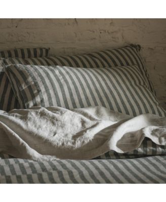Pembroke Stripe Linen Blend Pillowcase Pair, Standard