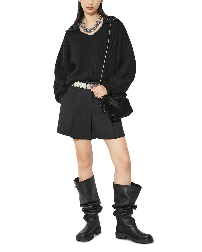 Max & Co. Fisherman Ribbed Knit Sweater