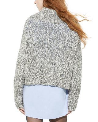Funnel Neck Wool Blend Sweater
