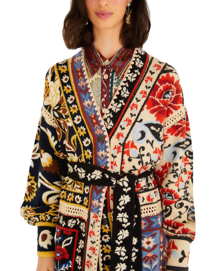 Floral Patchwork Midi Cardigan