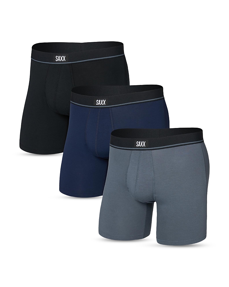 Saxx Essential Cotton Boxer Briefs, Pack Of 3 In Multi