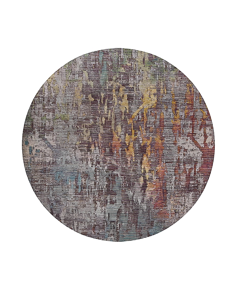 Dalyn Rug Company Dalyn Kochi Washable Kc8 Round Area Rug, 8' X 8' In Purple