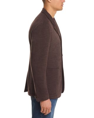 Wool & Cotton Jersey Knit Blazer
