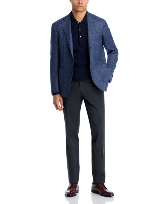 Kei Plaid Unstructured Trim Fit Sport Coat