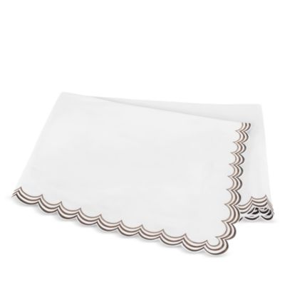 Stella Scalloped Embroidered Flat Sheet, King