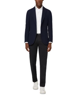 Navy Cotton B Jersey Blazer