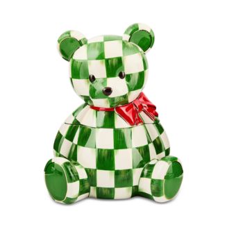 MacKenzie-Childs Check It Out Bear Cookie Jar | Bloomingdale's The Christmas Shop Decor
