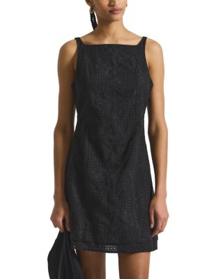 Saige Garden Tile Eyelet Mini Dress