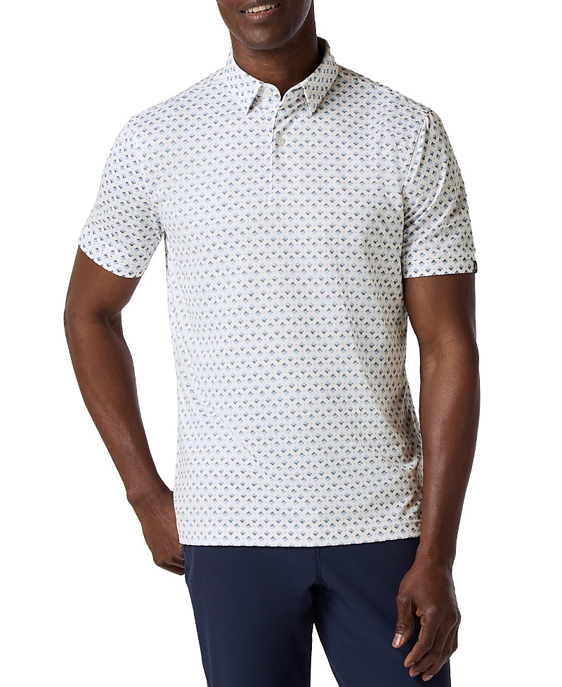 Mizzen+Main Halyard Short Sleeve Polo Provence Layered Diamond