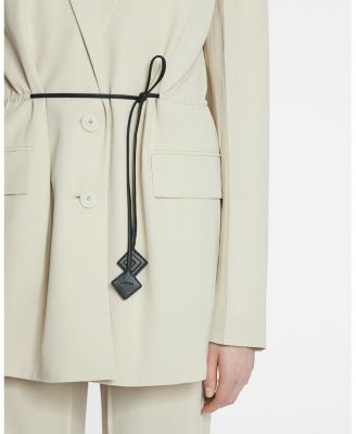 Belted Wool Blend Jacket