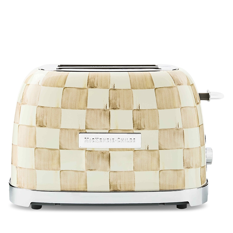 Mackenzie-childs Mocha Check 2 Slice Toaster In Multi