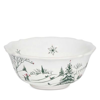 Country Estate Winter Frolic Cereal Ice Cream Bowl, Evergreen 