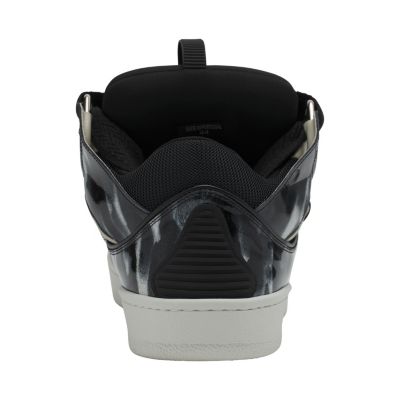 Unisex Curb Leather Sneakers with Sparkles