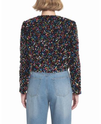 Sequin Cropped Jacket