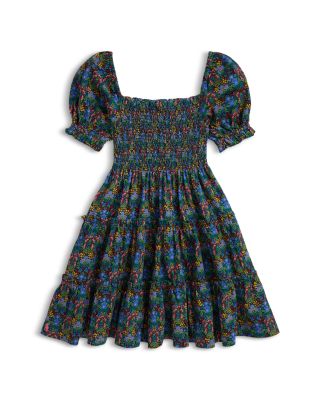 Girls' Floral Smocked Cotton Jersey Dress - Big Kid, Little Kid