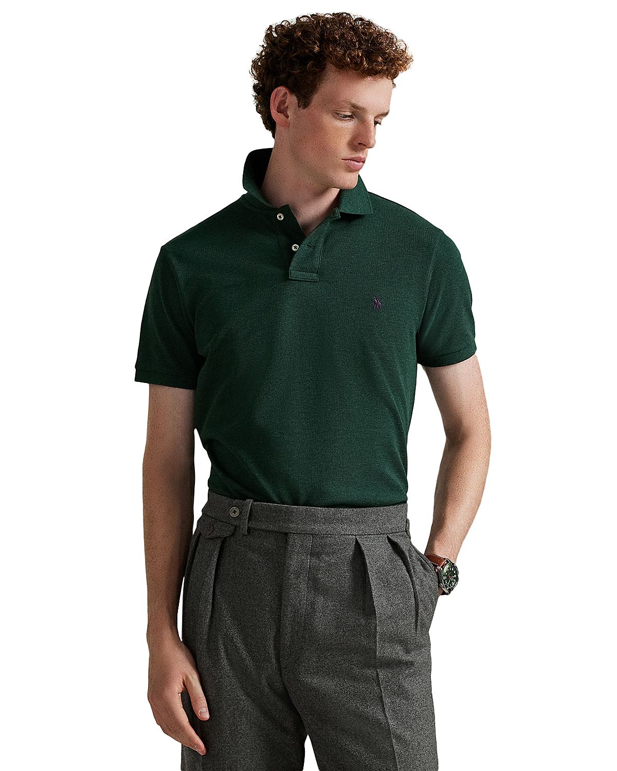 Polo Ralph Lauren Custom Slim Fit Mesh Polo Shirt