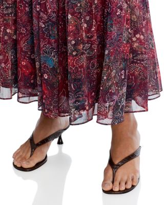 Paisley Tiered Boho Maxi Skirt - Exclusive