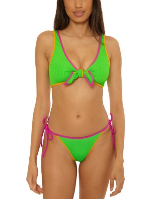 Crinkle Crush Demi Side Tie Bikini Bottom