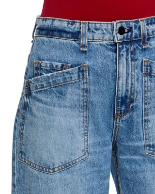 Twisted High Rise Barrel Leg Jeans in Blondie