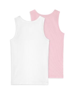 Girls' Ribbed Logo Tank Tops, Set of 2, Big Kid