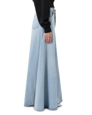 The Odin Denim Maxi Skirt in Lost