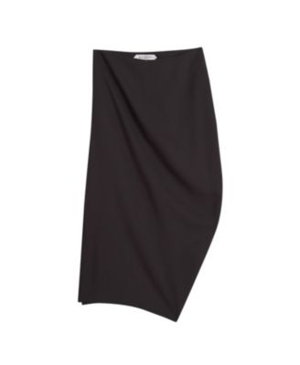 Midi Skirt in Wool and Viscose