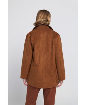 Faux Suede Barn Jacket