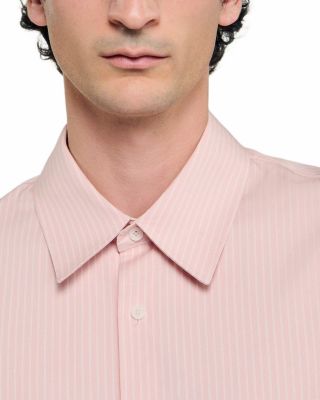 Oversized Striped Button-Front Shirt