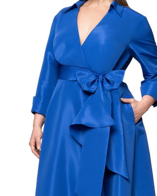 Plus Belted Ruffle Front Ball Gown