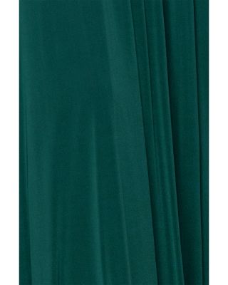 Plus Chiffon Long Sleeve V Neck Gown