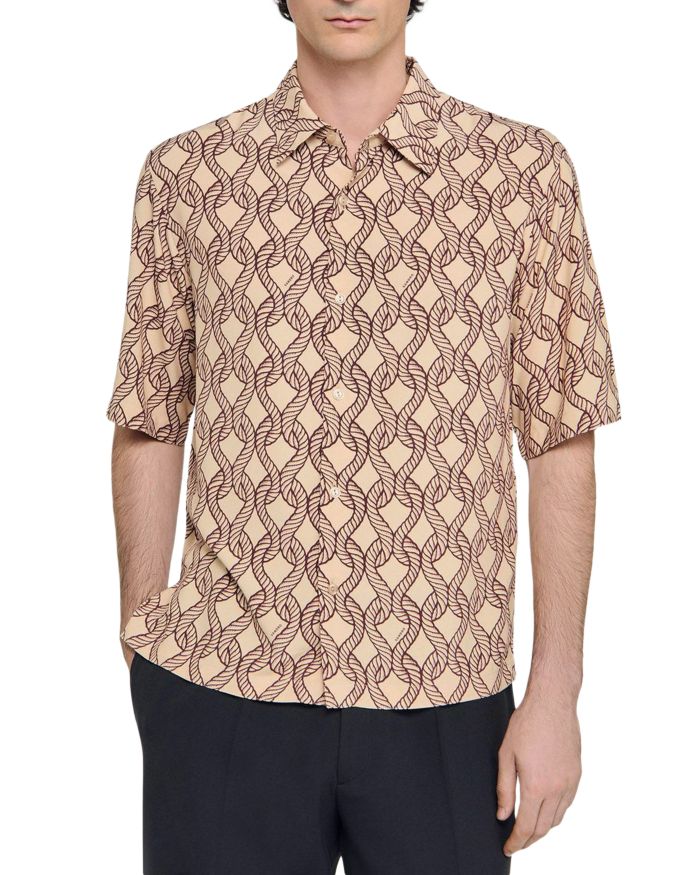 Loose Fit Rope Print Shirt